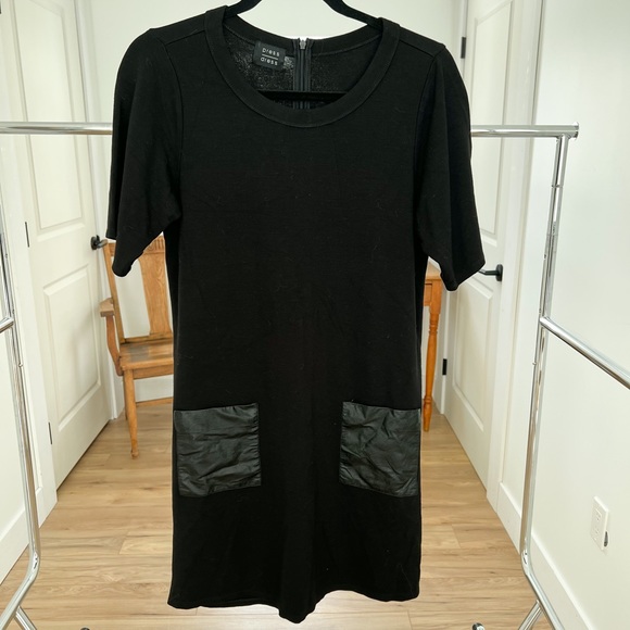 Press Dress with Fay’s Leather Pockets - Picture 1 of 2